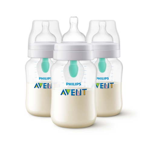 Philips Avent Anti-colic Bottle with AirFree Vent, 9oz, 3pk, Clear, SCY703/03