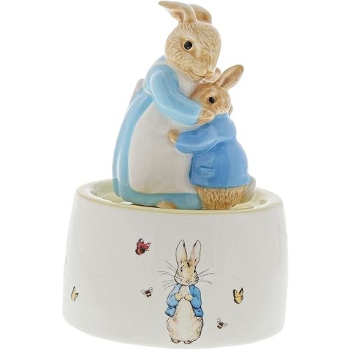 Enesco Beatrix Potter Mrs Rabbit and Peter Musical