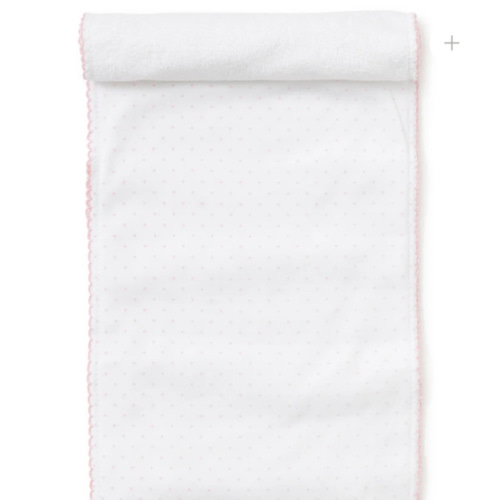 White/Pink New Kissy Dots Print Burp