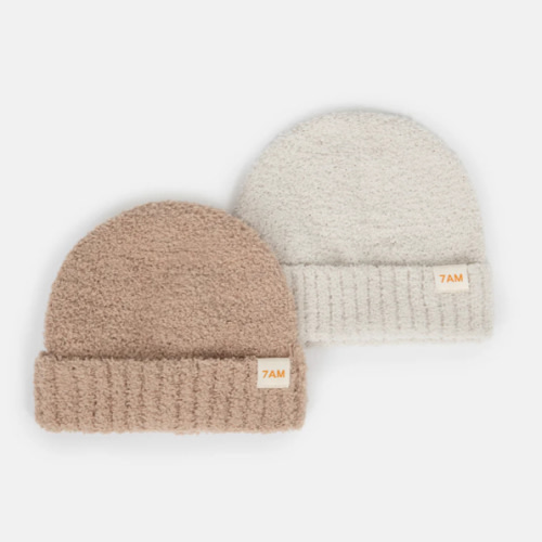 7AM Enfánt Beanies Set of 2 - Fuzzy