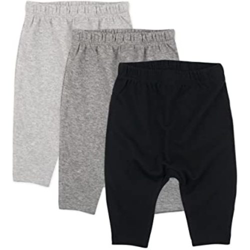 HonestBaby Multipack Harem Pants Roomy Fit Pull on Bottoms 100% Organic Cotton for Infant Baby Boys, Girls, Unisex