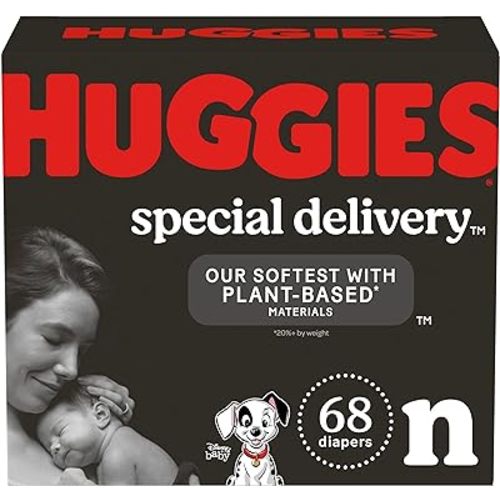 Huggies Special Delivery Hypoallergenic Baby Diapers Size Newborn (up to 10 lbs), 68 Ct, Fragrance Free, Safe for Sensitive Skin
