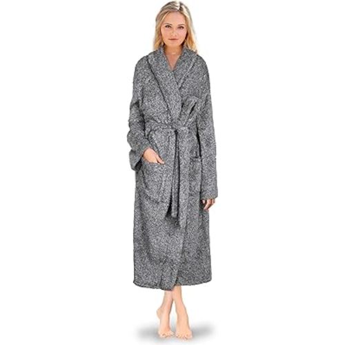 PAVILIA Premium Womens Plush Soft Robe Fluffy, Warm, Fleece Sherpa Shaggy Bathrobe