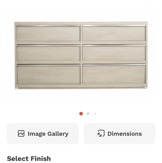 Delray White 6 Drawer Dresser