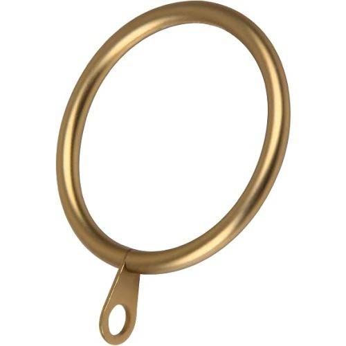 Curtain Rings with Flat Eyelets, 48 Pack Metal Drapery Rings Curtain Hanging Rings for Pinch Pleat Curtains Panels, 1.5 Inch I D, Drape Rings Fits Up to 1.2 in Curtains Rod, Warm Gold
