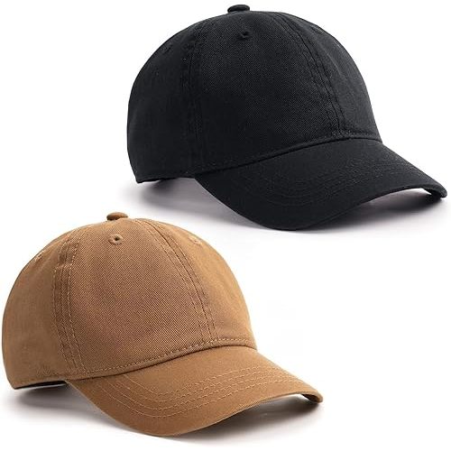 FURTALK Toddler Baseball Hat Kids Boys Girls Adjustable Washed Cotton Baseball Cap with Ponytail