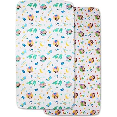 Ms. Rachel 2 Piece Toddler Sheet Set - Includes Two Fitted Toddler Sheets