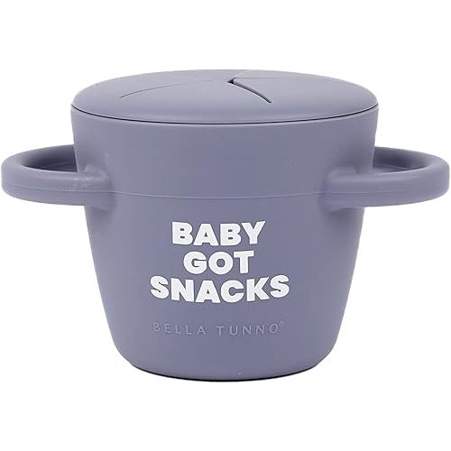 Bella Tunno Happy Snacker – Spill Proof Snack Cups for Toddlers and Babies, Snack Containers Made from Silicone BPA Free, Soft Opening & Removable Lid (Baby Got Snacks)