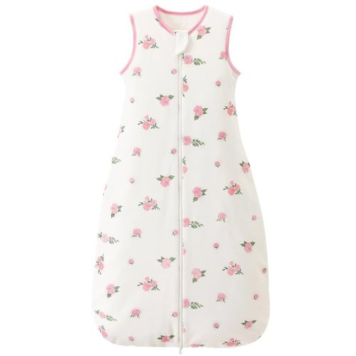 Super Soft 1.5 TOG Sleep Sack, 100% Organic Cotton All Season Warm Baby Wearable Blanket for 3-6 Months, Bloom, Size S