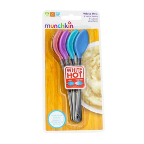 Munchkin White Hot Safety Spoons, 4 Ct (2 Pack) (Bundle)