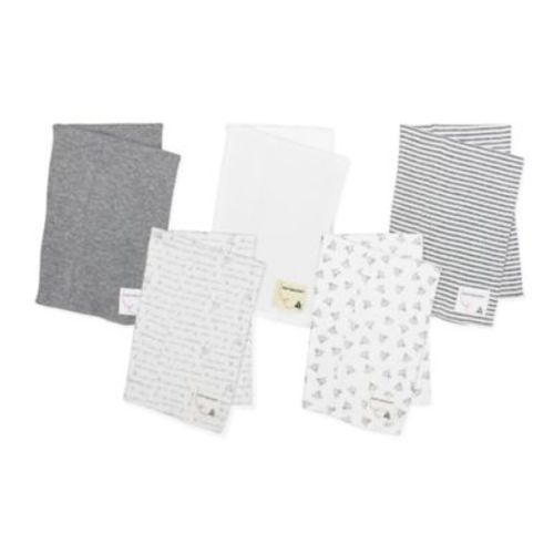 Burt's Bees Baby® 5-Pack Organic Cotton Burp Cloths in Grey - GREY - 5 PACK