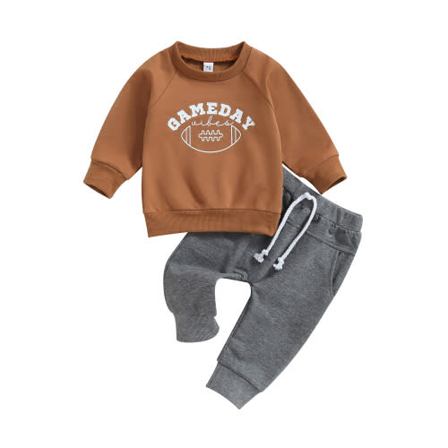 Loliuicca Toddler Newborn Baby Boy Outfit Long Sleeve Sweatshirts Pants Clothes Set Infant Boys Fall Winter 2PCS