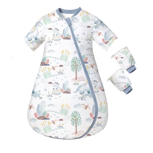 usbettas 2.5 TOG Baby Sleep Sack for Winter, Super Warm Removable Long Sleeve Quilted Sleeping Sack with 2-Way Zipper