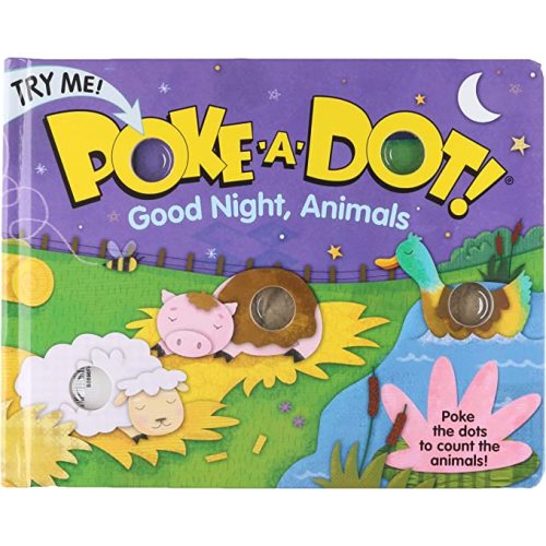 Melissa & Doug Children's Book - Poke-a-Dot: Goodnight, Animals (Board Book with Buttons to Pop) | Poke A Dot Books For Toddlers And Kids Ages 3+