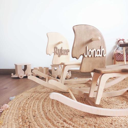 Rocking Horse, Personalized 1st Birthday Baby Gift, Wooden Horse Toy, Children Rocking Horse, Gift for Toddler