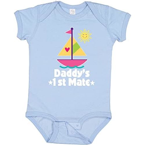 inktastic Daddys First Mate Girls Nautical Sailboat Baby Bodysuit