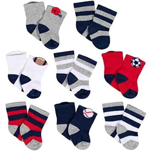 Gerber Unisex Baby 8-Pair Wiggle-Proof Sock