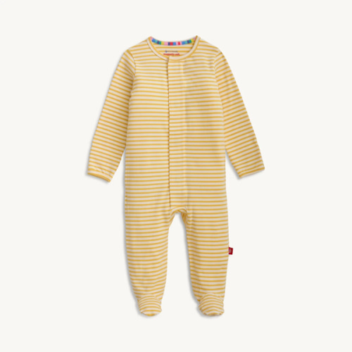 CloudStretch™ Magnetic Footie – Magnetic Me NB, Misted Yellow Stripe