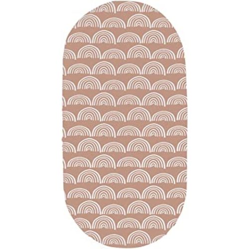 Stretch Bassinet Sheet Cradle Fitted Sheets,Moses Basket Sheet, Rainbow Cradle Sheet for Bassinet Pads/Mattress, for Boys Girls (Rainbow)