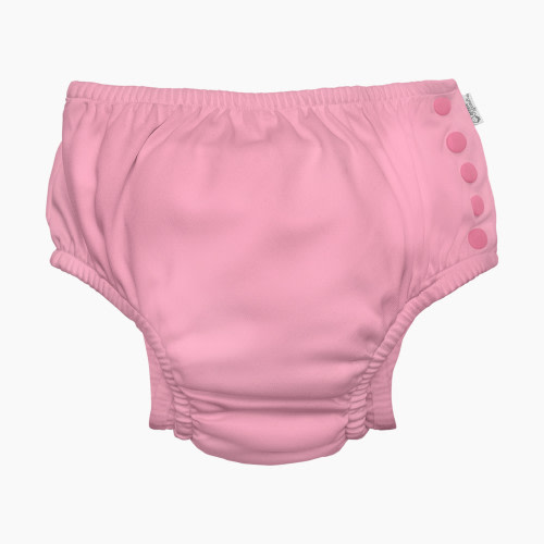 Ruffle Snap Reusable Absorbent Swimsuit Diaper-Light Pink Small Blosso –  Princess and the Pea