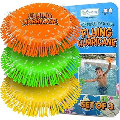 ArtCreativity Soft Water Frisbees for Kids, Soft Sports Discs (3 Pack), Beach Water Toys & Swimming Pool Toys for Kids, Backyard Fun Toy & Outdoor Summer Games, Birthday Gifts for Boys & Girls