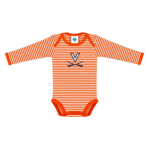 Virginia Cavaliers Stripe Long Sleeve Bodysuit | College Baby