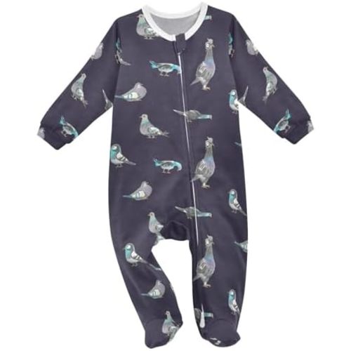 vvfelixl Funny Cows Milk Baby Sleepers For Girl Boys Newborn Baby Play One-Piece Footies For 0-24 Months