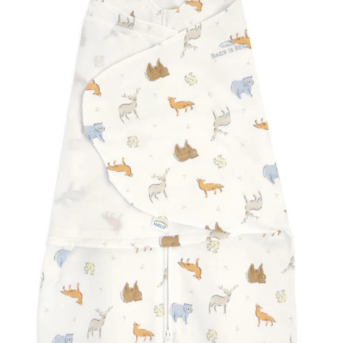 100% Cotton Baby Swaddle Forest Friends | Newborn | HALO US