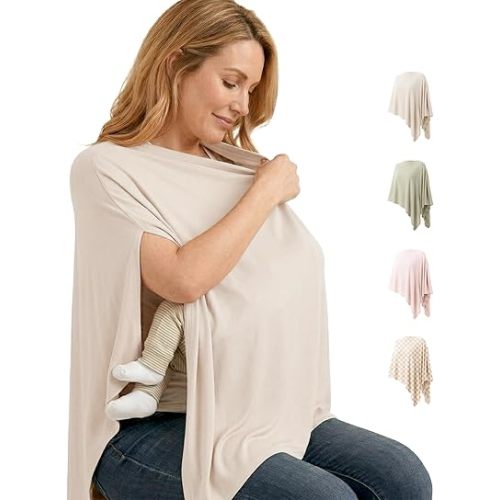 Niceye Chic Nursing Cover for Breastfeeding, Wearable Nursing Scarf for Confident Public Feeding, Soft Breastfeeding Cover for Moms