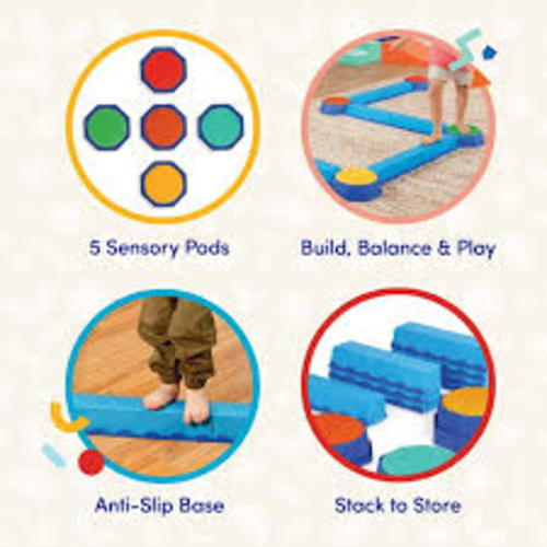 Battat Busy Beams Set with 8 Balance Beams and 5 Sensory Pods, Toddler and Preschool Toys - Walmart.com