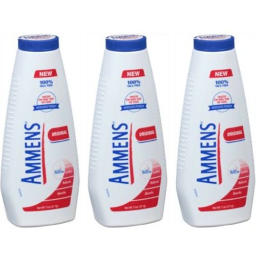 3 Pack Ammens Original Medicated Powder, Talc Free Formula, 11 Ounces Each