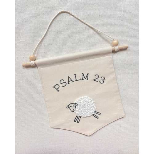 Bible Verse Wall Hanging | Psalm 23 Wall Hanging | The Lord is My Shepherd | Scripture Decor| Scripture Art| Nursery Decor | Christian Decor