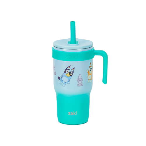 Zak Designs 18oz Bluey Kids Straw Handle Tumbler