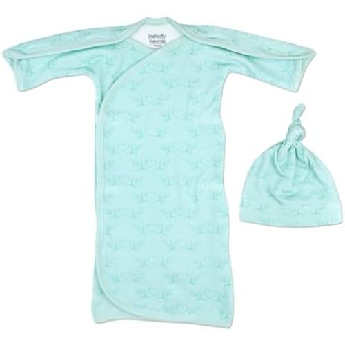 Open-Shoulder Ultra Soft NICU Crossover Baggette Gown - Preemie (3-6lbs) & Newborn (5-8lbs)