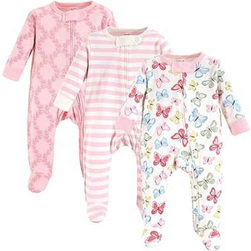Touched by Nature Baby Girls' Organic Cotton Sleep and Play