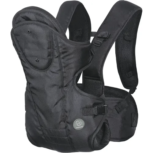 Dreambaby Manhattan Adjustable 3 in 1 Position Baby Carrier - IHDI Approved Hip Healthy - Newborns Toddlers up to 33lbs - Fits for Most Adult Sizes - Black - Model L296