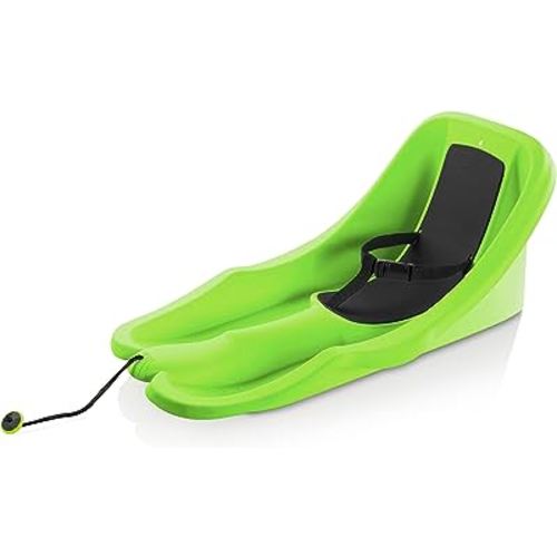 Baby, Toddler Sled - 3-Point Safety Harness, Retractable Tow Strap, Anti-Slip Seat, Sturdy Plastic Snow Sleds for Kids and Infants, Snow Sleds, 6 Months +, Up to 55 lbs
