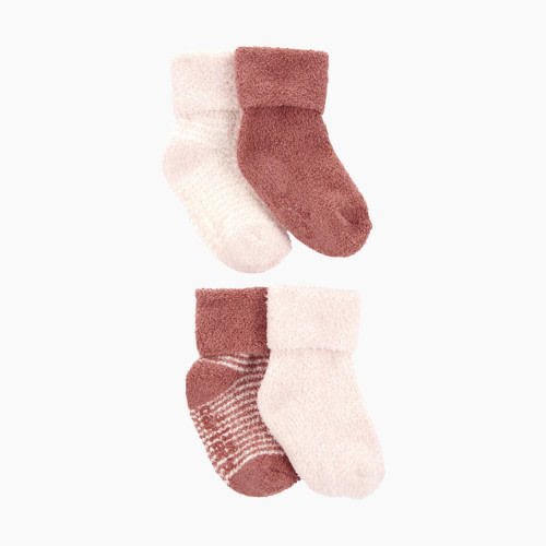 Carter's Chenille Booties (4 Pack) - Assorted Pinks, 0-3