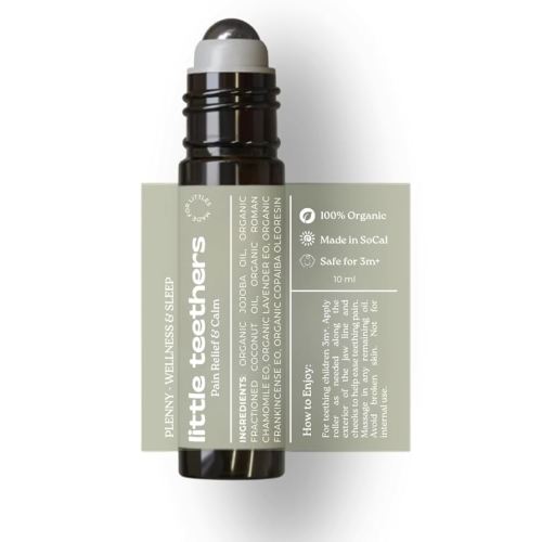 PLENNY Natural Teething Relief Roller with Organic Essential Oils, 3 Months+, Made with Jojoba Oil, Chamomile, Lavender, Frankincense