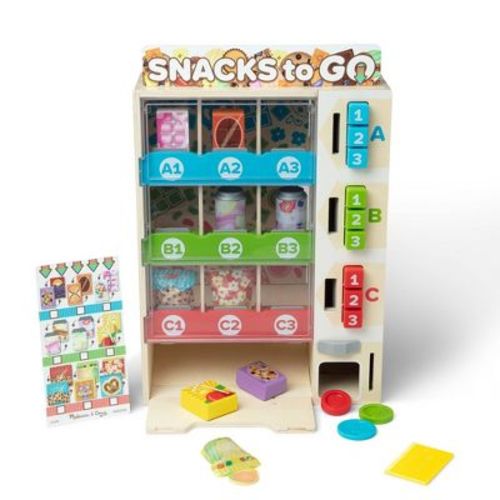 Melissa & Doug Sort Stock Select Wooden Food Vending Machine Toy Play Set