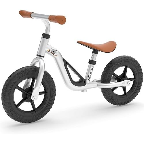 Chillafish Charlie Toddler Balance Bike, Lightweight 10-Inch Bike for Boys & Girls 2 to 4 Years Old, Adjustable Seat, Carry Handle & No-Puncture Tires