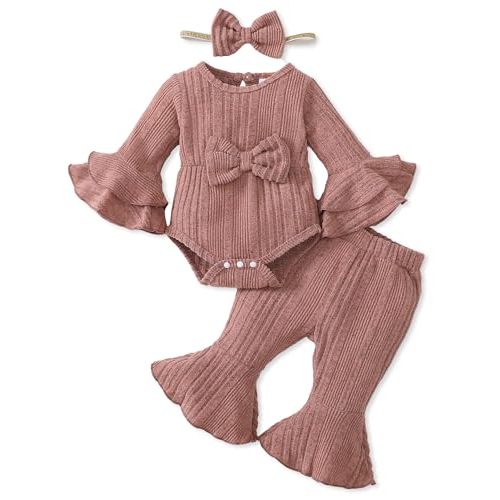 SUNNY PIGGY Baby Girl Clothes Infant Newborn Outfits Romper 0-18 Month Toddler Girls’ Clothing Pant Set