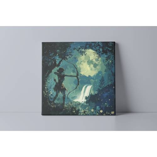 The Silver Twin | Artemis | Greek Mythology | Whimsical Fantasy | Canvas Gallery Wrap