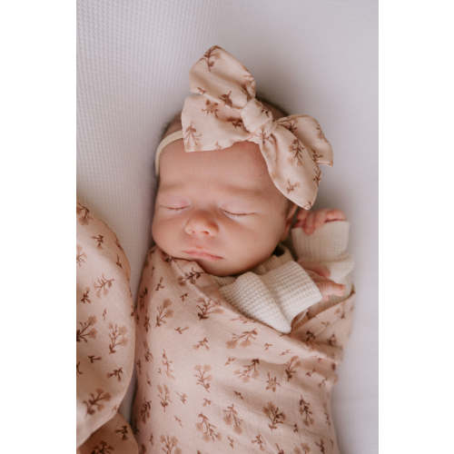 Muslin Swaddle | Paisley Coffee – Little and Fern