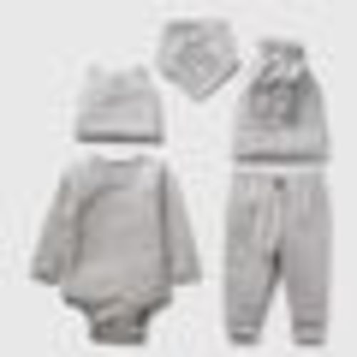 Gap Baby Organic Cotton 5-Piece Gift Set Grey Stars