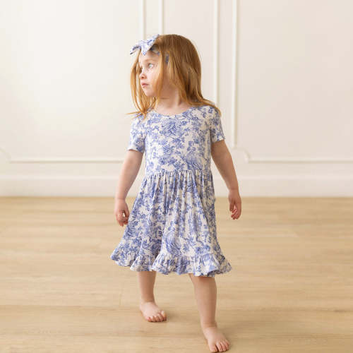 Briar Short Sleeve Ruffled Twirl Dress