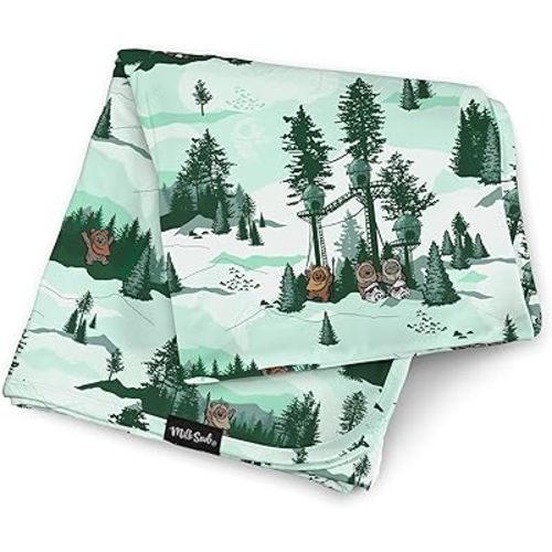 Milk Snob Star Wars Swaddle Blanket, Soft Receiving, Security Bed and Play Blanket, Toddler and Infant Baby Bedding Registry and Shower Gifts (Endor Escape) 34 * 34 inches