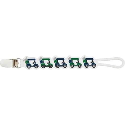 Mud Pie Baby Boy Golf Silicone Pacy Strap, 7"