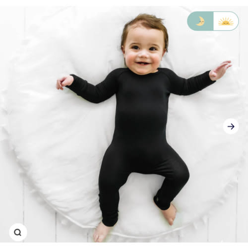 Black Crescent Zippy - Little Sleepies