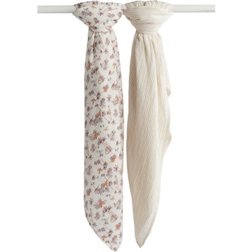 2-Pack Assorted Muslin Swaddles